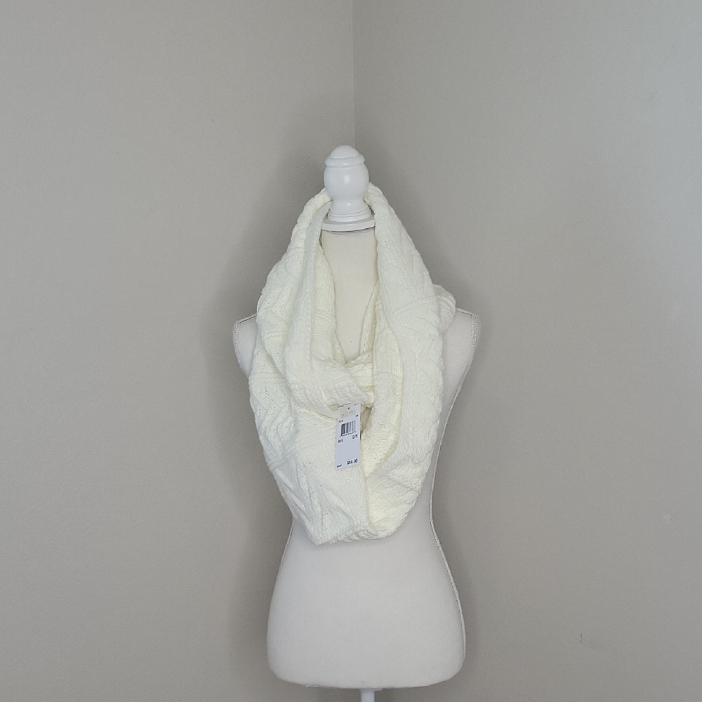MICHAEL Michael Kors Cream Knit Infinity Scarf